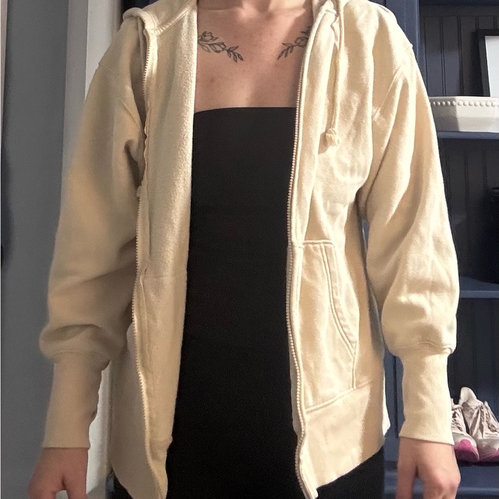 Wild Fable Cream Zip-Up Jacket
